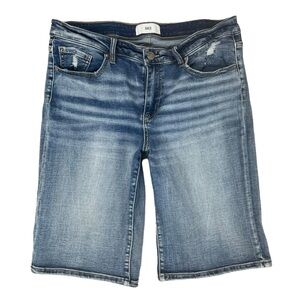 BKE | Women 32 | Payton Distress‎ Blue Jeans Bermuda Shorts Jorts